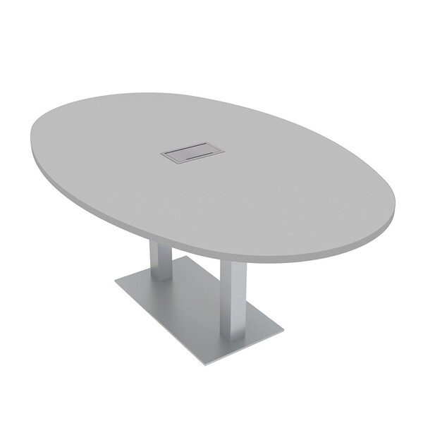 45.25 in W, 71.5 in L, 29 in H, Engineered Wood Top, Grey